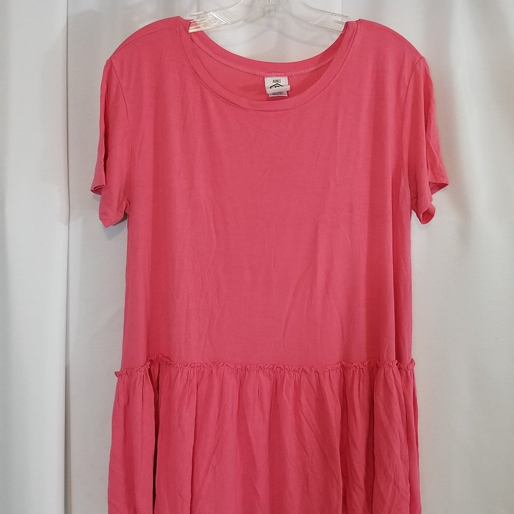 Agnes & Dora Coral Peplum Top Size Large
